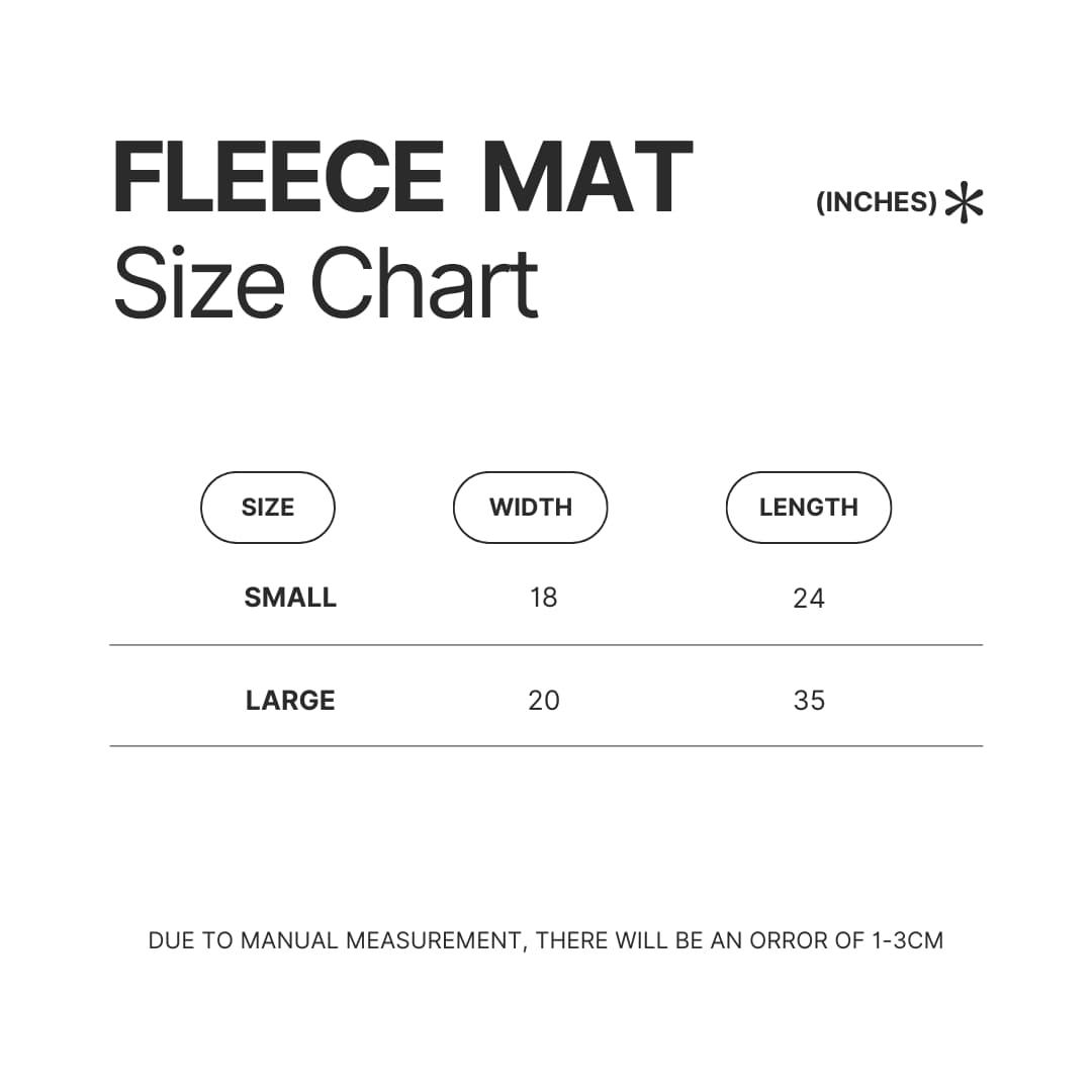 Fleece Mat Size Chart - Tower Of God Store