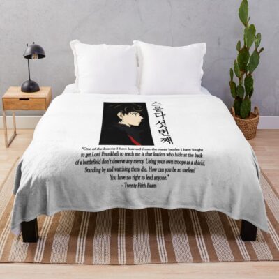 Baam Tower Of God Anime Quote Throw Blanket