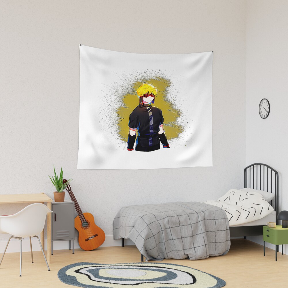 Tower Of God Yellow Energy Style Tapestry