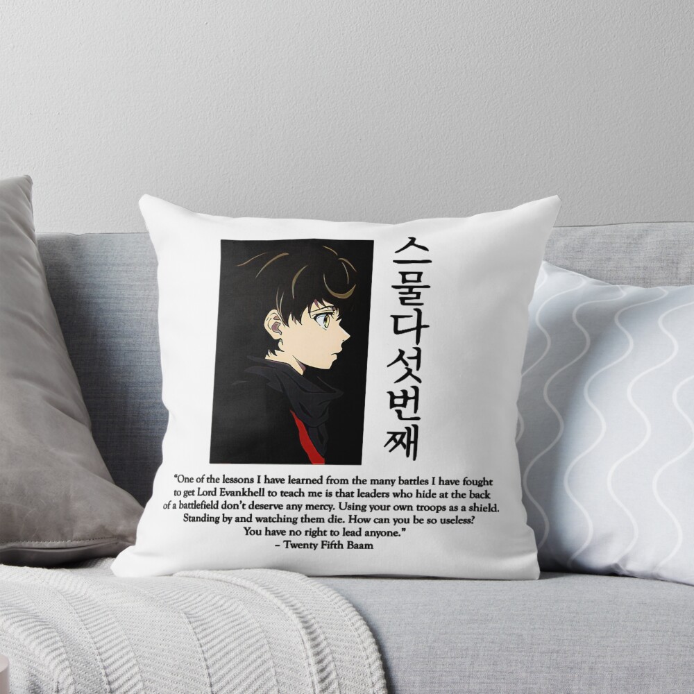 Baam Tower Of God Anime Quote Throw Pillow